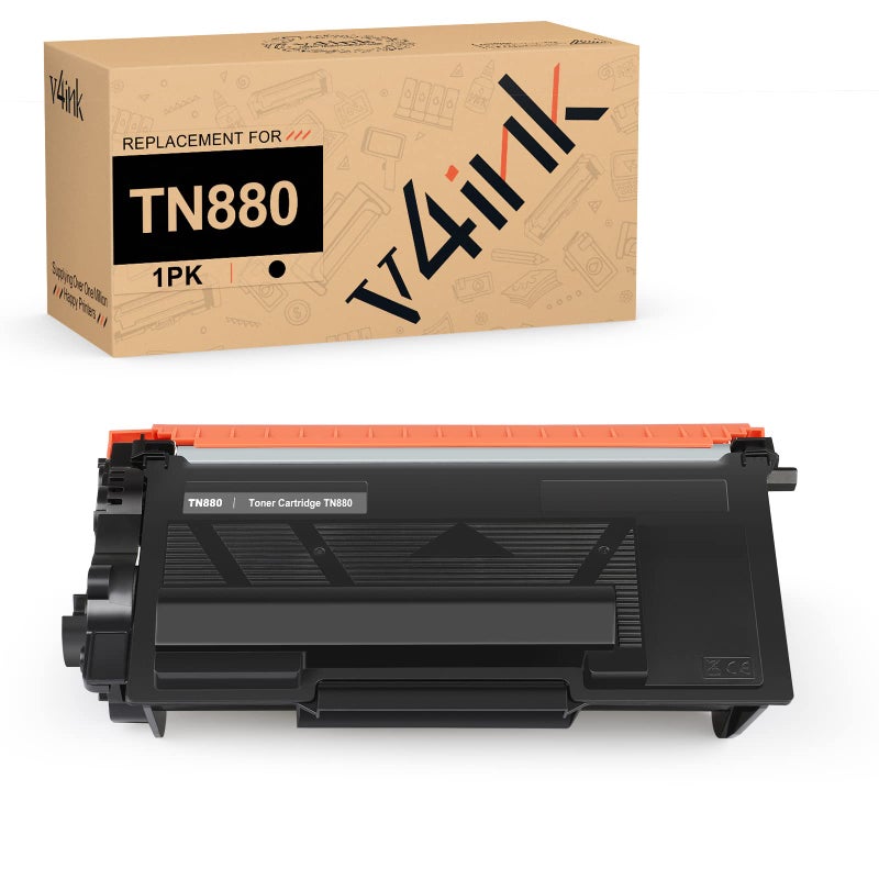 v4ink TN880 Super High Yield Compatible Toner Cartridge Replacement for Brother TN-880 to use with HLL6200DW HLL6200DWT MFCL6700DW HLL6250DW HLL6300DW HLL6400DW MFCL6750DW L6800DW L6900DW Ink 1-Pack - Image 1